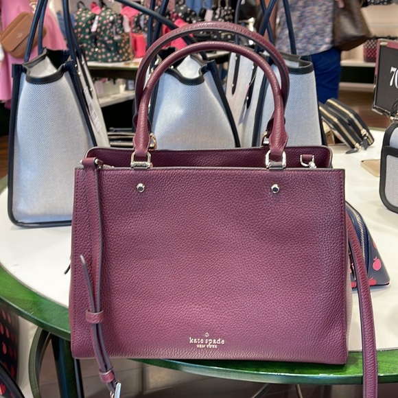 Kate Spade Leila Medium Triple Compartment Satchel 
Sherrywood - Picture 9 of 16